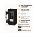 Poêle à granulés silencieux étanche fonte – FIREMATIC BR9 PREMIUM 8 kW – Image 3