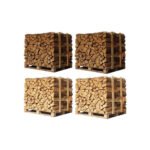 4 x Palettes (2 chêne blanc + 2 Hêtre/Charme) – Bûches de 40 cm