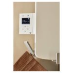 Radiateur sèche-serviettes connecté Amarilis mât à droite 650W beige/blanc - ATLANTIC - 862577 – Image 4