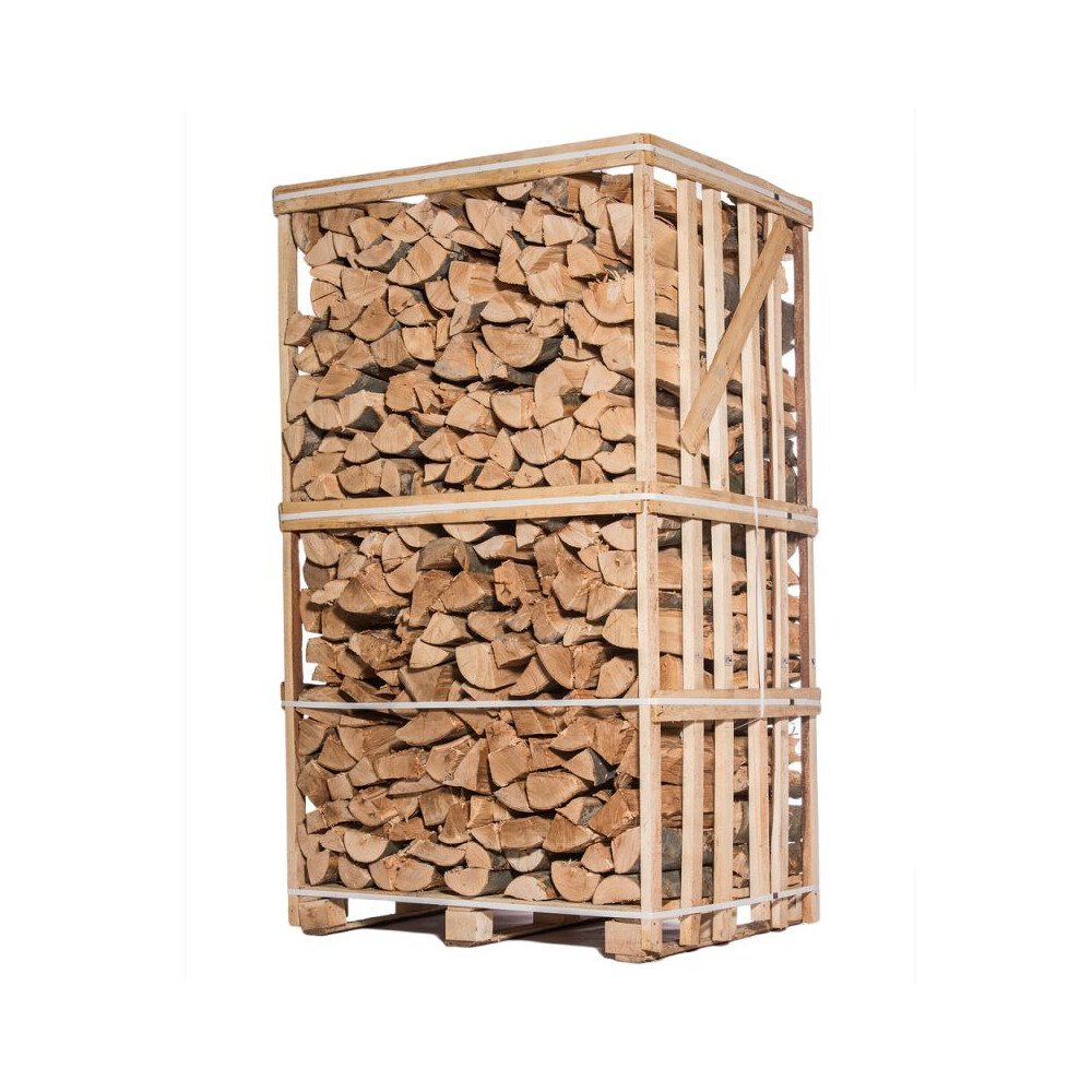 media-11 Palette de bois 2,5 stères 50cm bois de chauffage sec étuvé - box de bûches coupées fendues de 2,1m3 chêne / hêtre / châtaigniers – Image 1