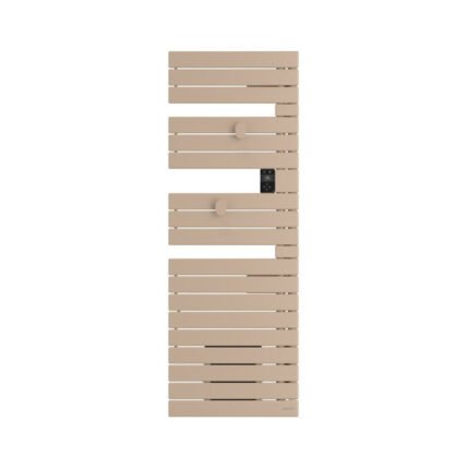 Sèche-serviettes connecté Nefertiti avec soufflerie mât à droite 1500W beige - ATLANTIC - 850061