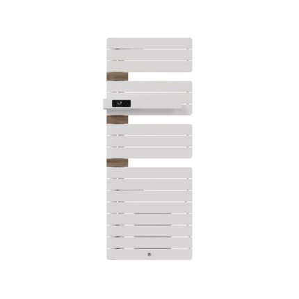 Sèche-serviettes connecté Allure 4 avec soufflerie 1750W Blanc mat/Chêne Mat à gauche - THERMOR - 483275