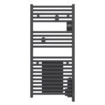 Radiateur sèche-serviettes connecté Doris avec soufflerie 2000W Noir - ATLANTIC - 851228 – Image 2