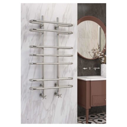 Sèche-serviettes électrique – 90 x 50 cm – Chrome – 500W - Avec thermostat connecté - Furore