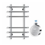 Sèche-serviettes électrique – 90 x 50 cm – Chrome – 500W - Avec thermostat connecté - Furore – Image 2