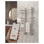 Sèche-serviettes électrique – 90 x 50 cm – Chrome – 500W - Avec thermostat connecté - Furore – Image 3
