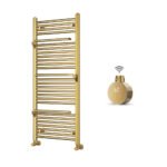 Sèche-serviettes électrique – 120 x 50 cm – Doré brossé – 500W - Avec thermostat connecté - SUDO – Image 2