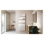 Sèche-serviettes connecté Allure 4 avec soufflerie 1750W Sable/Chêne Mat à gauche - THERMOR - 483277 – Image 2