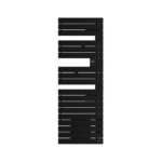 Sèche-serviettes connecté Nefertiti avec soufflerie mât à droite 1750W noir - ATLANTIC - 850073