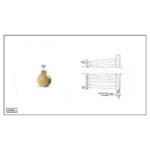 Sèche-serviettes électrique – 120 x 50 cm – Doré brossé – 400W - Avec thermostat connecté - SUDO – Image 6