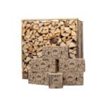 Box 1,5 Stères 30cm Bois De Chauffage Sec Avec 5 Cartons De Bois D'allumage / 1 Carton 2kg Allume-Feu