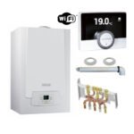 Chaudière Gaz Condensation MPX MI Slim De Dietrich 29 kW Complète (DOSSERET + DOUILLES + VENTOUSE) avec thermostat WIFI connecté