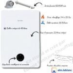 Chaudière gaz Elm Leblanc Egalis ballon iCondens GVB iC 24/48-1MN complète (Ventouse + fixation) – Image 3