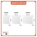 Radiateur électrique connecté à inertie sèche 1500W Fuji EQUATION H blanc – Image 5