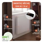 Radiateur électrique connecté à inertie sèche 1500W Fuji EQUATION H blanc – Image 6