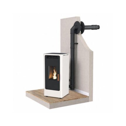 PACK Poêle à granulés silencieux étanche fonte BR9 PREMIUM + Kit ventouse Dinak