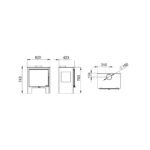 Poêle à bois 3 vitres raccordable – BRONPI Loreto 10 kW – Image 9