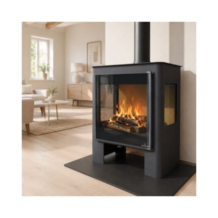 Poêle à bois 3 vitres raccordable – BRONPI Loreto 10 kW