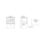 Poêle à bois raccordable 3 vitres avec bûcher – FIREMATIC Calgary – S 12.5 kW – Image 4