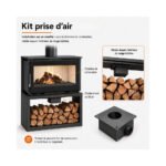 Poêle à bois raccordable avec bûcher – FIREMATIC Toronto – S 12.6 kW – Image 5