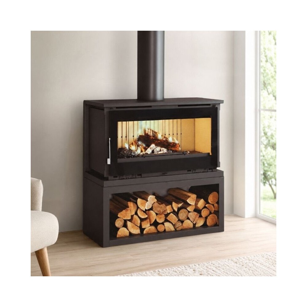 poele-a-bois-raccordable-avec-bucher-firematic-toronto-s-126-kw Poêle à bois raccordable avec bûcher – FIREMATIC Toronto – S 12.6 kW – Image 1