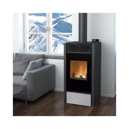 Poêle mixte hybride ventilé bois granules – BRONPI Hybrid 10 kW